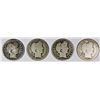 Image 1 : FOUR BARBER HALF DOLLARS