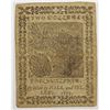 Image 2 : COLONIAL CURRENCY $2.00 CONGRESS 11-29-1775