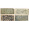 Image 2 : 4 PCS. CONFEDERATE $5.00 NOTES