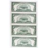 Image 2 : (4) 1950-B $5.00 FEDERAL RESERVE NOTES