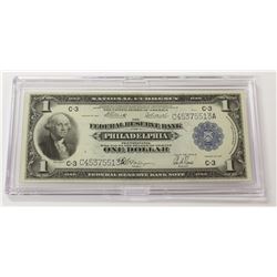 1918 $1.00 PHILADELPHIA FEDERAL RESERVE NOTE