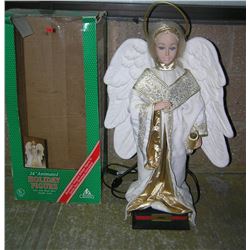 Large mechanical and animated holiday angel figure