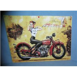 Indian Motorcycles retro style advertising sign