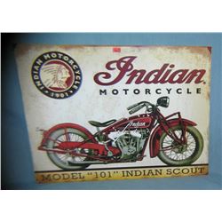 Indian Motorcycles retro style advertising sign