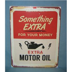 Something Eztra Extra Motor Oil retro style sign