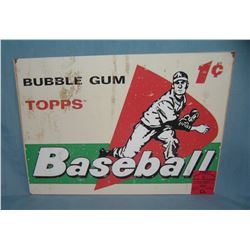 Topps Baseball bubble gum cards retro style sign