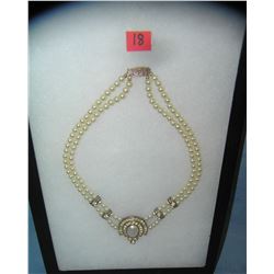 High quality costume jewelry pearl necklace