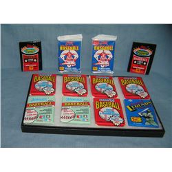 Collection of unopened baseball card packs