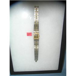 Geneva gold and silver toned watch