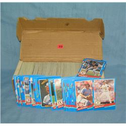 Box full of vintage baseball cards