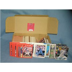 Box full of vintage baseball cards