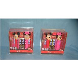 Mickey and Minnie Mouse PEZ candy containers sets