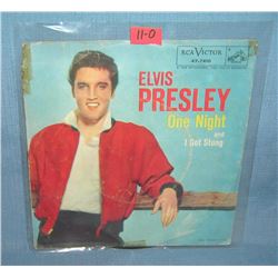 Elvis Presley early 45 RPM record and picture sleeve