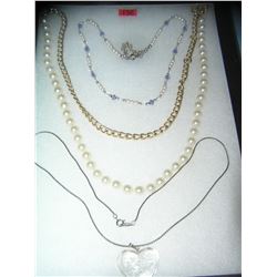 Collection of costume jewelry necklaces