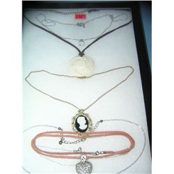 Collection of vintage costume jewelry necklaces