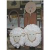 Image 1 : Little Bo Peep & 2 sheep wooden display piece