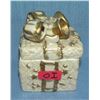 Image 1 : Porcelain gift box shaped trinket box