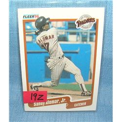 Sandy Alomar Jr. rookie baseball card