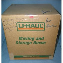 Mystery box marked William's family vint throw pillows