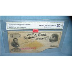 National Park Bank bank check circa mid 1800's