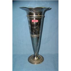 High quality silver plated vase 11 1/2 inches tall