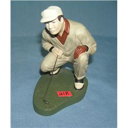 Classic golfer figural display piece