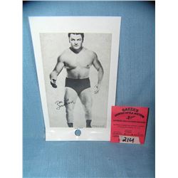 Don Leo Jauathan wrestling exhibit penny arcade card