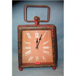 Antique style all metal Paris mantle or table clock