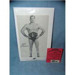 Pair of early wrestlers exhibit penny arcade cards