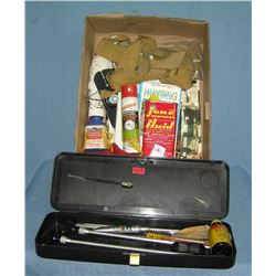 Group of hunting supplies and accessories