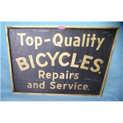 Top quality bicycles repairs & service retro style sign