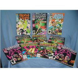 Collection of vintage Marvel Alpha Flight comic books