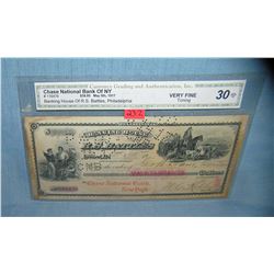 Chase National Bank of NY check dated May 5, 1917