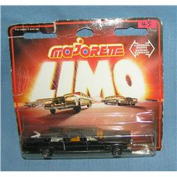 Cast metal limousine mint on card