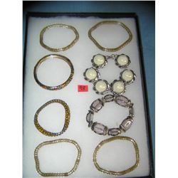 Collection of costume jewelry bracelets