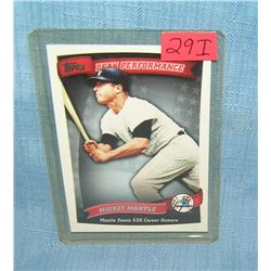 Mickey Mantle Topps peak performance baseball card
