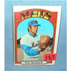 Vintage Tug McGraw NY Mets all star baseball card