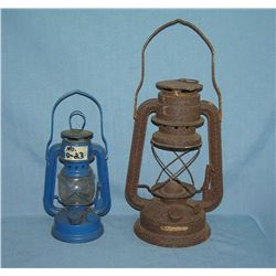 Antique metal lanterns