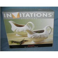 Set of 2 new in box gravy boats
