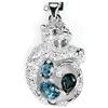 Image 1 : Natural London Topaz Tiger Cub Pendant