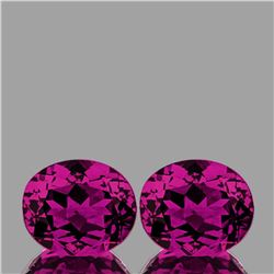 Natural AAA Magenta Purple Rhodolite Garnet Pair