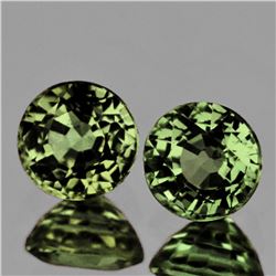 Natural AAA Fire Green Sapphire Pair VVS