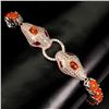 Image 2 : Natural Ethopian Oval Orange Fire Opal Cobra  bracelet
