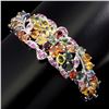Image 1 : Natural Fancy Color Sapphire & Ruby 102 Ct  Bangle