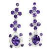 Image 1 : Ravishing Oval 10x8 Mm Intense Purple Amethyst Earrings
