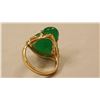 Image 4 : Hand Carved 12 Ct Jade Buddha Ring Mounted In 14 kt.