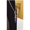 Image 3 : Awesome 8.50 cttw Ruby,Emearald & Sapphire Pendant.