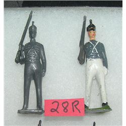 Pair of vintage hand painted soldiers
