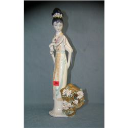 Porcelain hand painted Geisha girl figurine