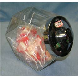 Vintage all glass country store style candy jar